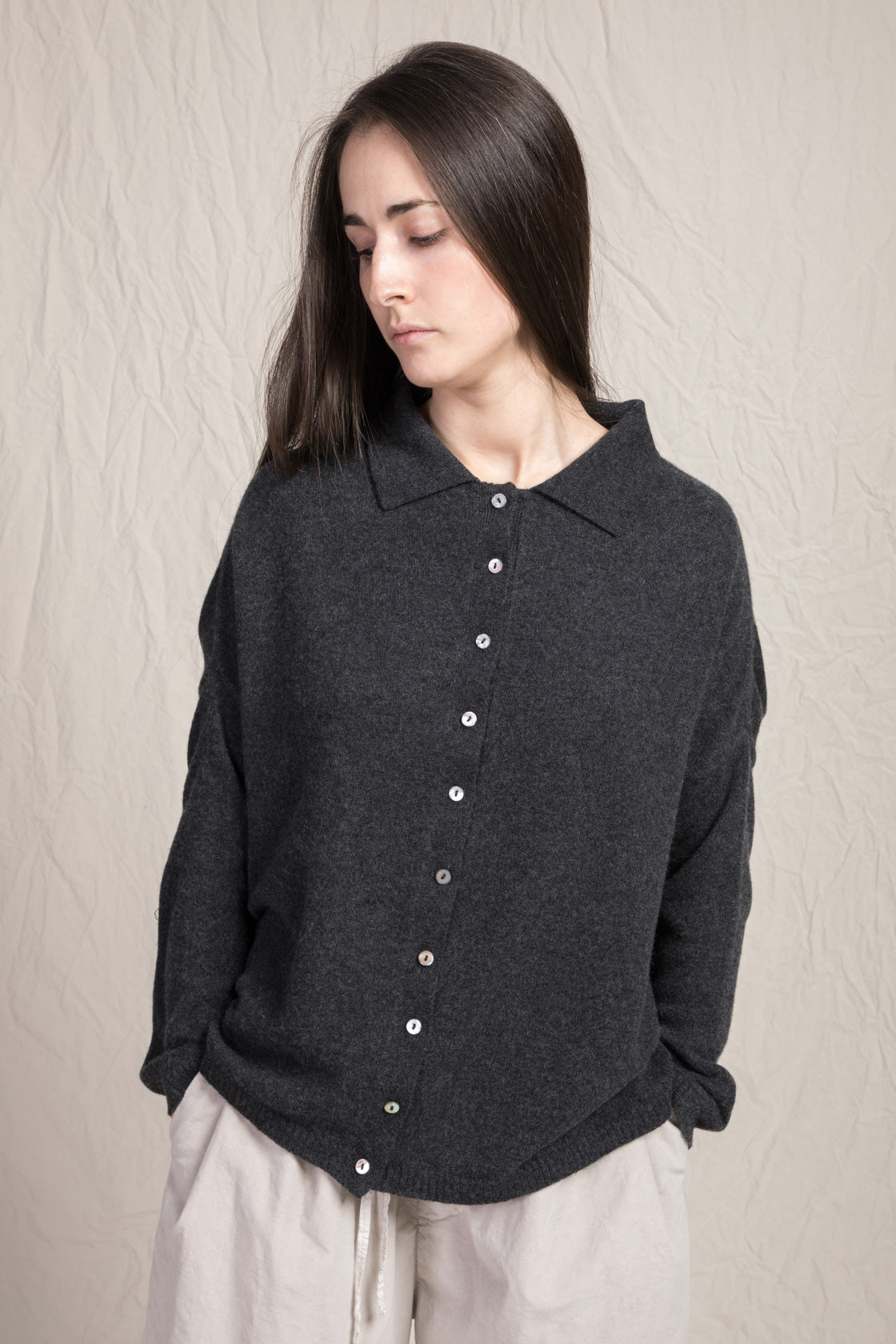 Polo Aperta Cashmere Sweater by Album di Famiglia AW2025