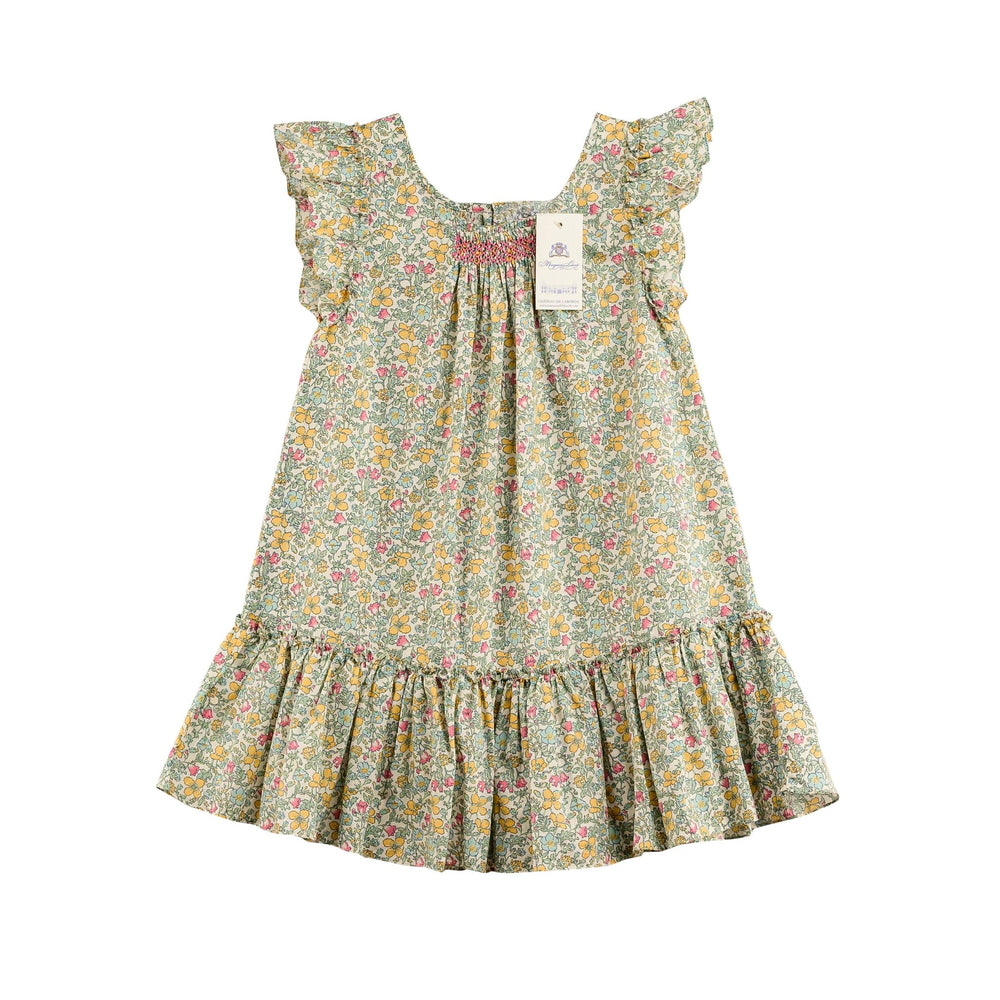 Hand Smocked Dress Julia Liberty Marquise de Laborde - Marquise de Laborde Paris