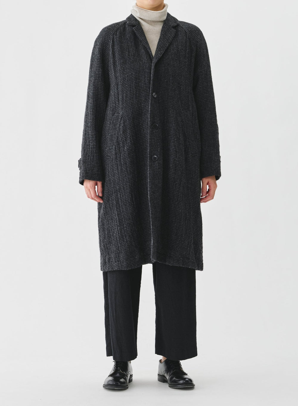 Wool Gauze Houndstooth Coat AW2024 Pas de Calais - Marquise de Laborde Paris