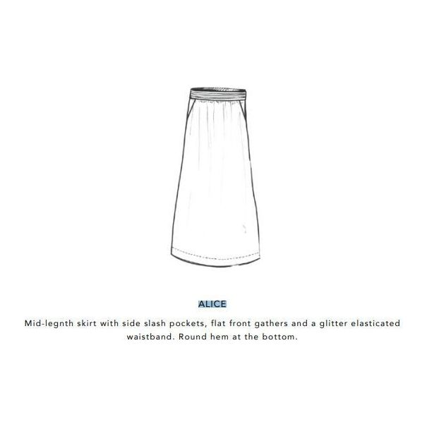 
                  
                    ALICE rain women mid length skirt jupe by Nous Antwerp - Marquise de Laborde Paris
                  
                
