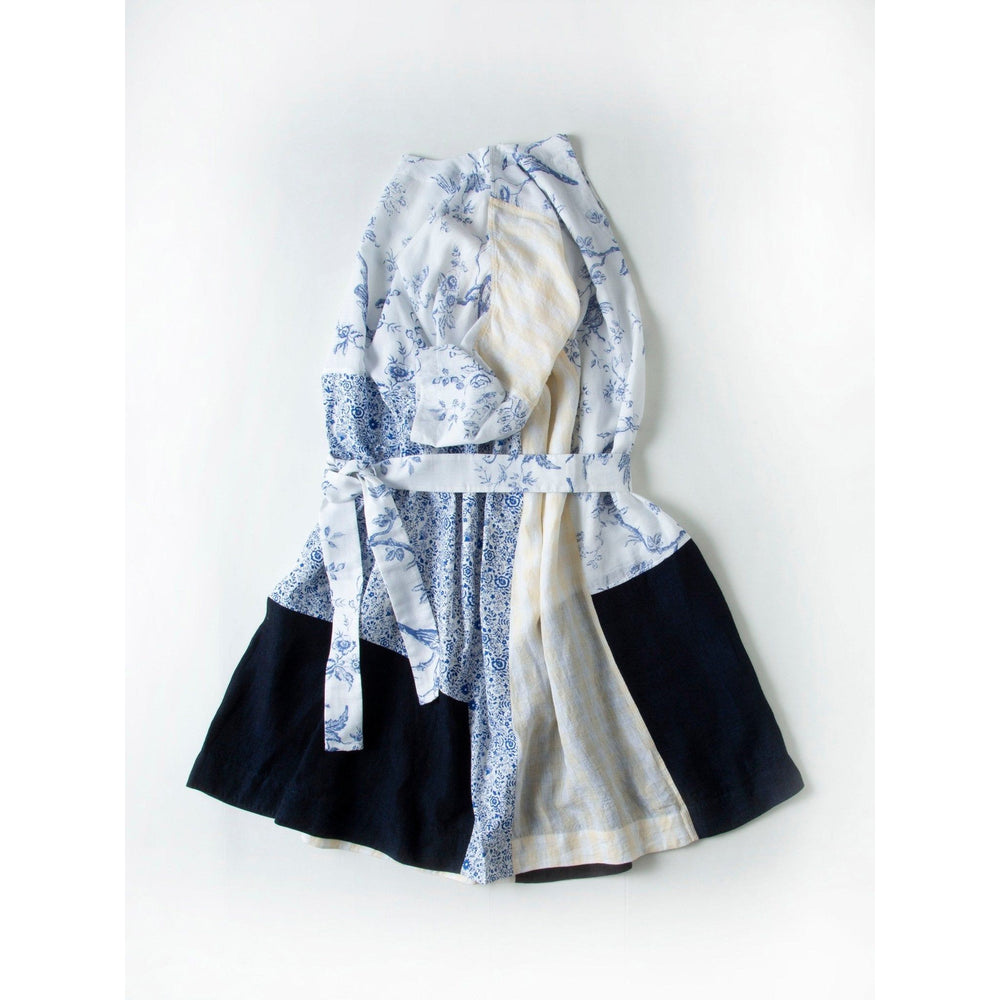 multi material patchwork dress SS2023 Handloom Cotton AOdress - Marquise de Laborde Paris