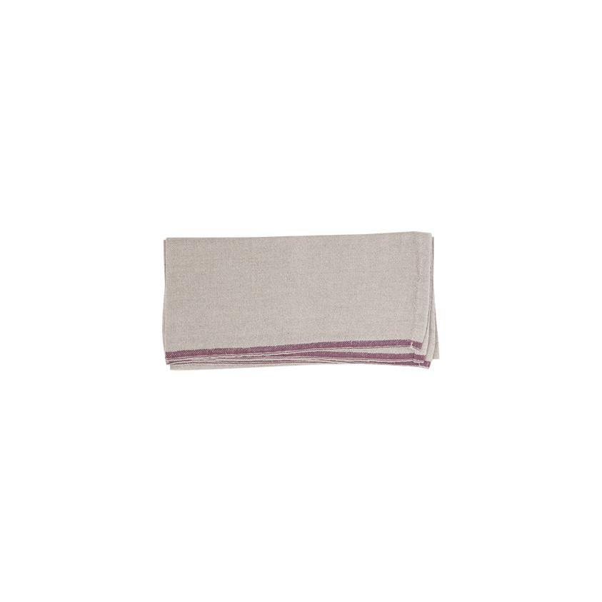 Mungo Selvedge Napkin - Burgandy - Marquise de Laborde 