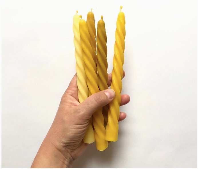 
                  
                    Natural Beeswax Twisted Candle - Marquise de Laborde Paris
                  
                