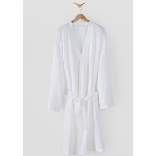 
                  
                    Peignoire de Bain Blanc col Chale Bath Robe - Marquise de Laborde
                  
                