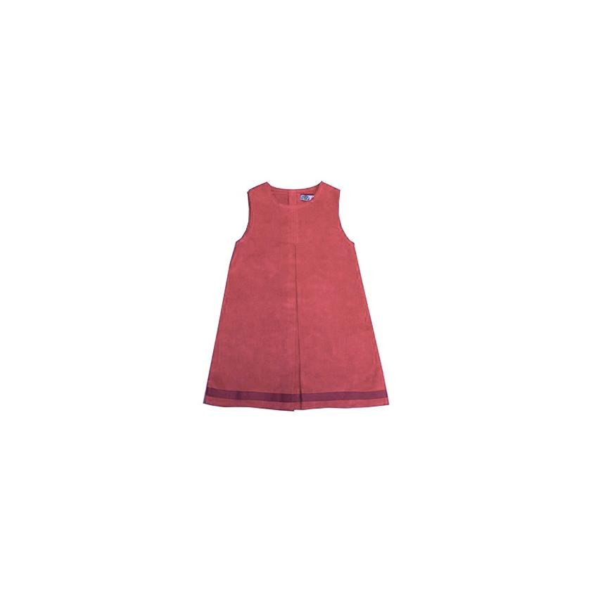 Robe Pinafore Mathilda - Messa Rose Corduroy - Marquise de Laborde 