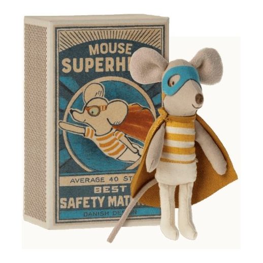 Super Héros Petit Frére Souris Maileg Super Hero Little Brother Mouse - Marquise de Laborde Paris