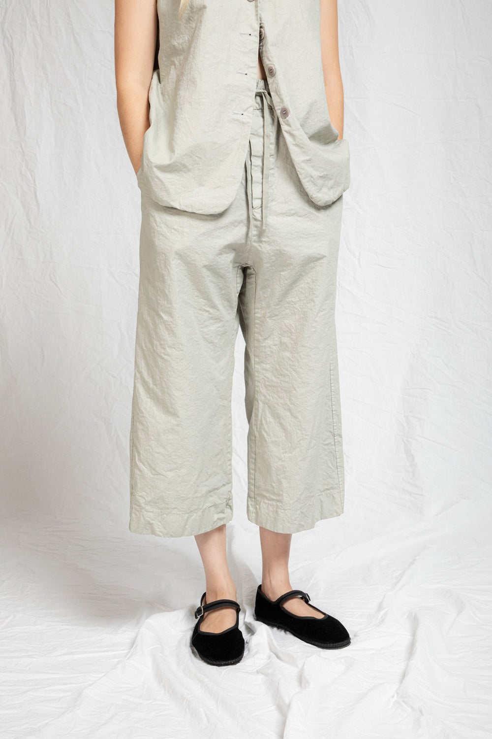 Wide & Short Trousers CC cotton Album di Famiglia - Marquise de Laborde Paris